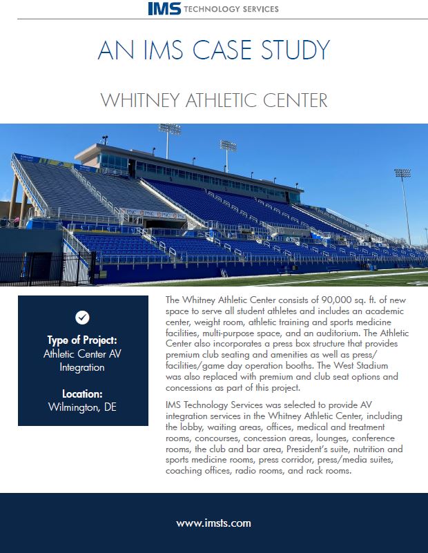 Case Study Whitney Athletic Center IMS Technology Services